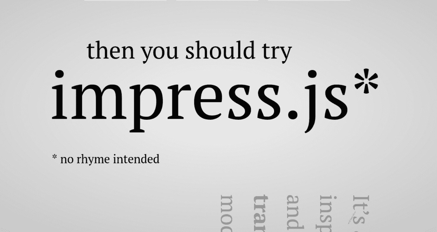 Mencuba Impress.js
