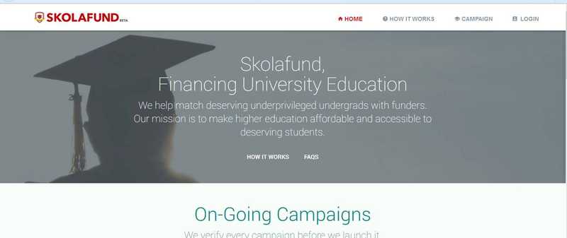 Laman web Skolafund
